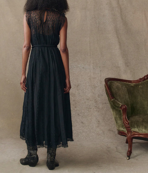 The Keepsake Lace Column Dress - Black